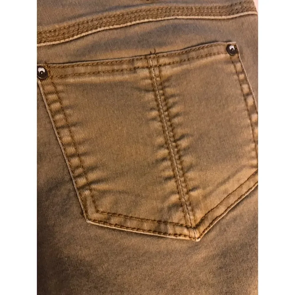 Free people woman's size 28 green skinny jeans ankle basic fall